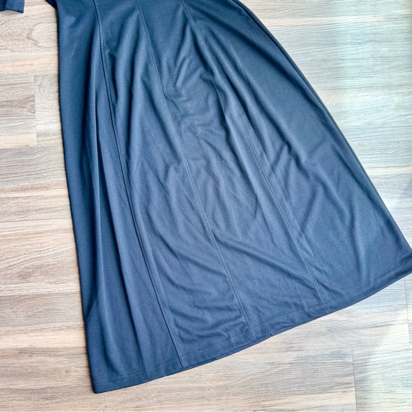 NWT Who What Wear Black Mock Neck Short Sleeve Midi Dress – Size M - Picture 10 of 14